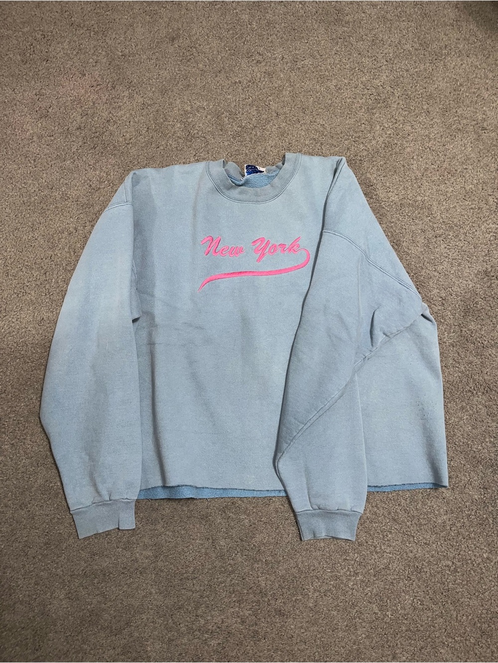 Blue and Pink New York Crewneck